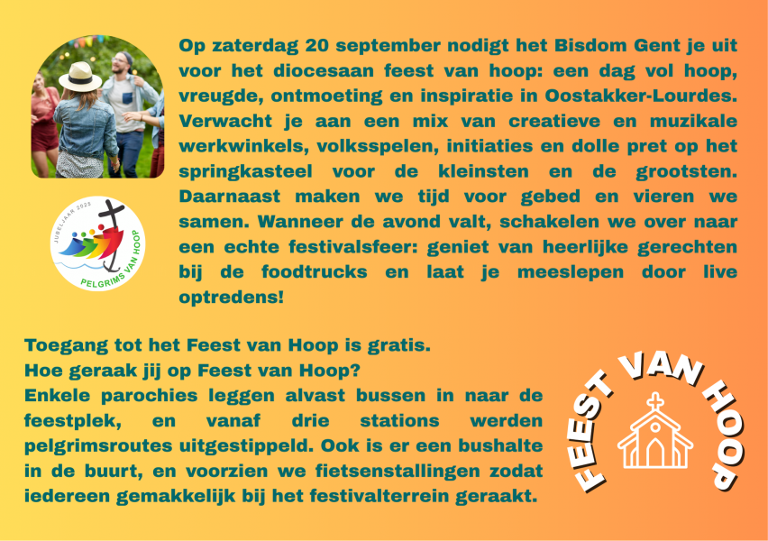 Feest van Hoop: meer info © Bisdom Gent
