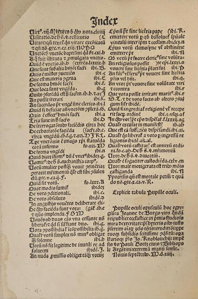 Index en colofon © Bibliotheek Grootseminarie