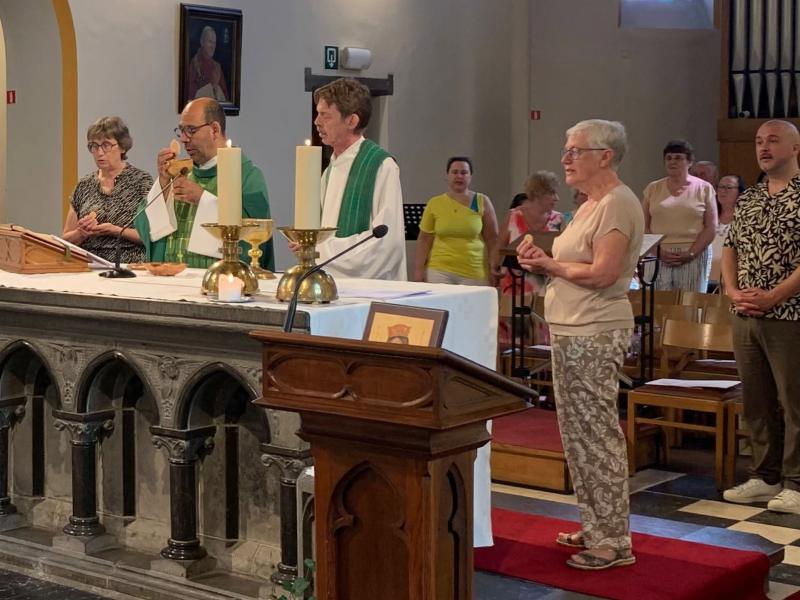 De plechtige eucharistieviering in de Sint-Agathakerk waarmee de Zomerse Zondag feestelijk werd geopend © Pastorale zone Leuven aan de Dijle