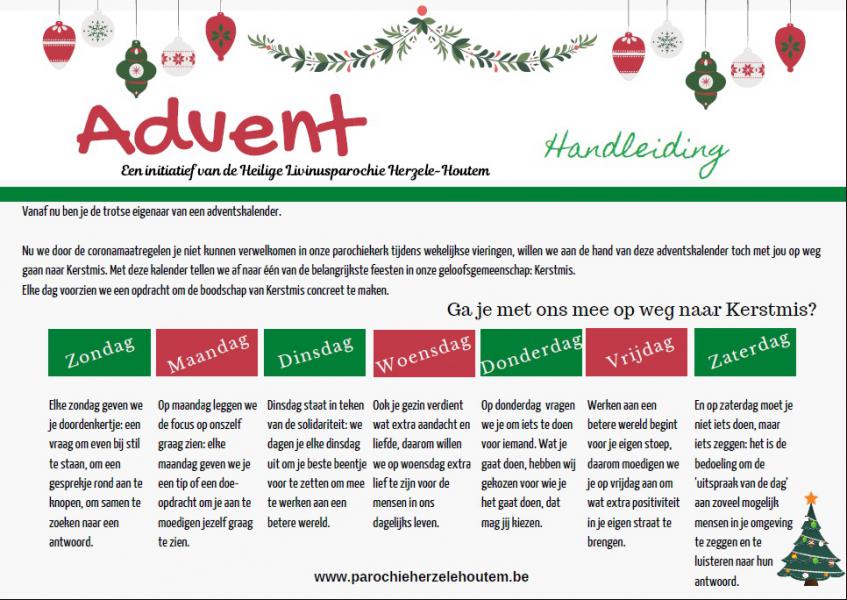Adventskalender - uitleg © Mieken Van Boxtael