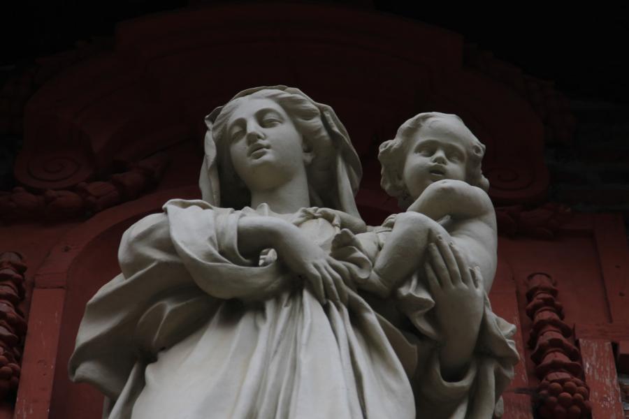Madonna in de Antwerpse binnenstad 