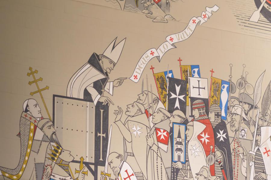 De oproep van Bernardus van Clairvaux om naar Jeruzalem te trekken – Arno Brys in Slijpe © Rik Verslype