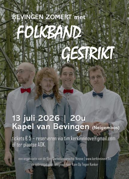BEVINGEN ZOMERT met Folkband Gestrikt - juli 2026 © Tim Van Nieuwenhove