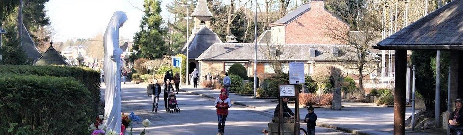Het bekende Mariabedevaartsoord in Banneux 