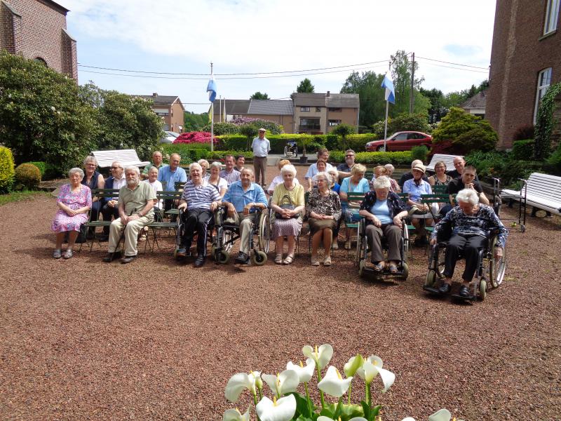 Groepsfoto van de bedevaarders op 17 mei 2017 
