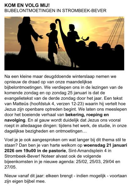 Bijbelbijeenkomst januari 2026 