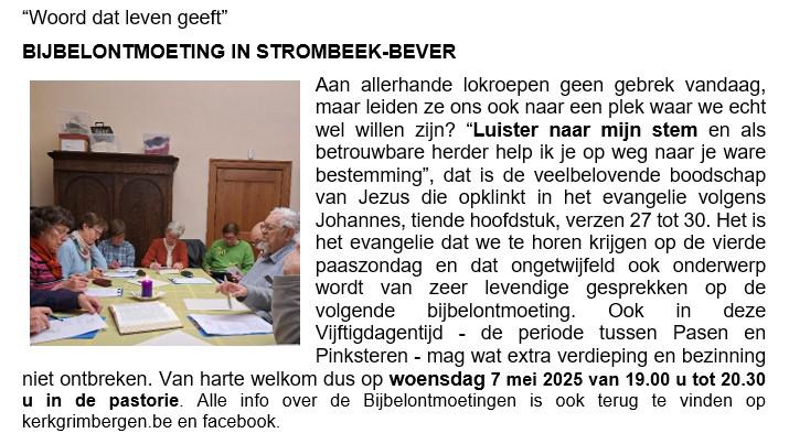 Bijbelontmoeting 7 mei 2025 