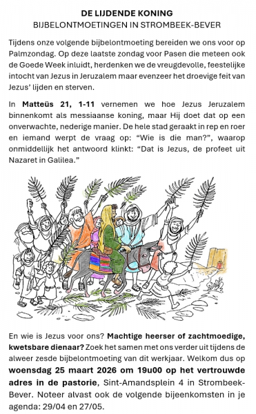 Bijbelontmoeting Palmzondag (2026) 