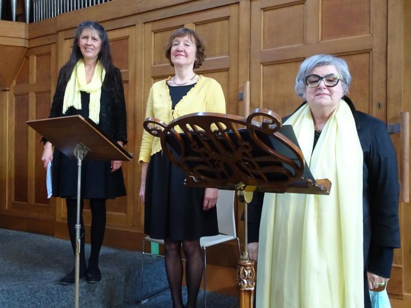 van links naar rechts: Nicole de Paepe, Ria Van Bortel en Anne Van Reeth © Mia Verbanck