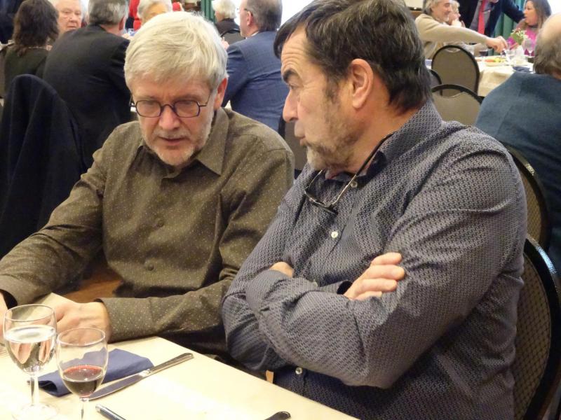 hun echtgenoten van links naar rechts: Dirk Ogiers en Erwin Goethals © Mia Verbanck