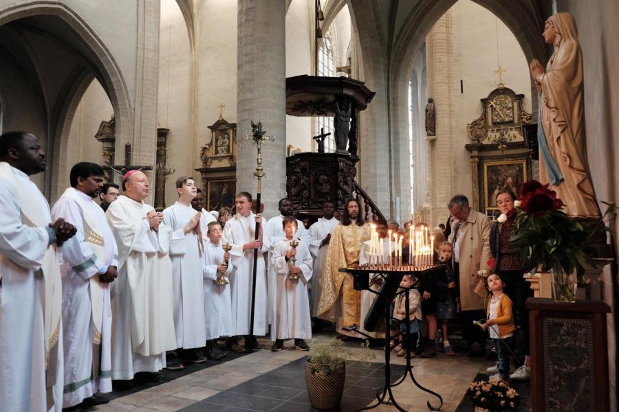 Pauselijke nuntius Mgr Franco Coppola op bezoek in Sint-Kwinten © Pastorale zone Leuven aan de Dijle