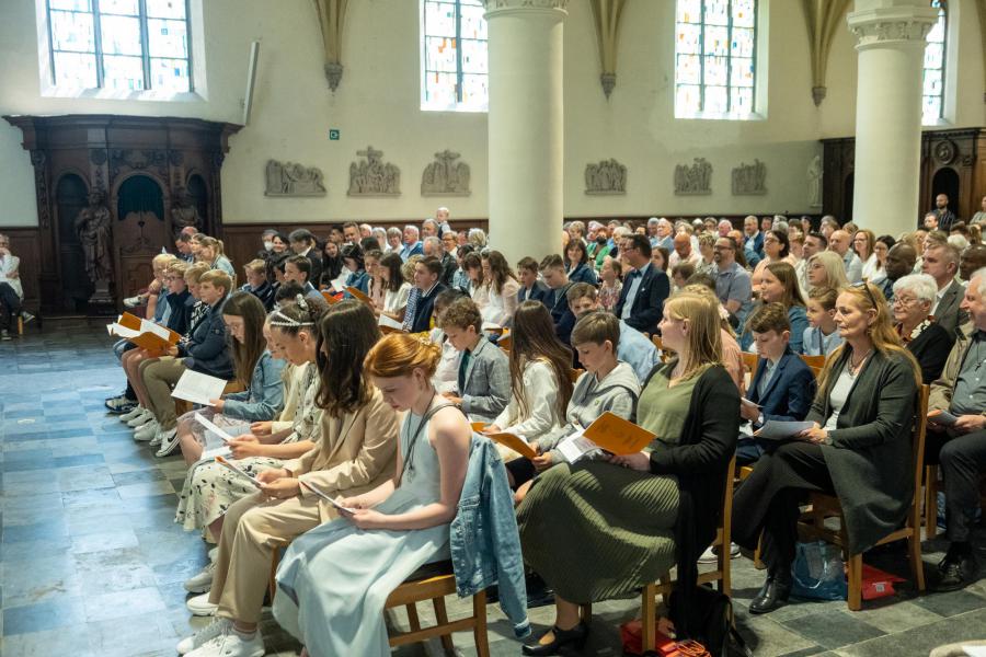 Vormselviering in Sint-Bavo, Wilrijk - vormheer vicaris Emmanuel Ikeobi 