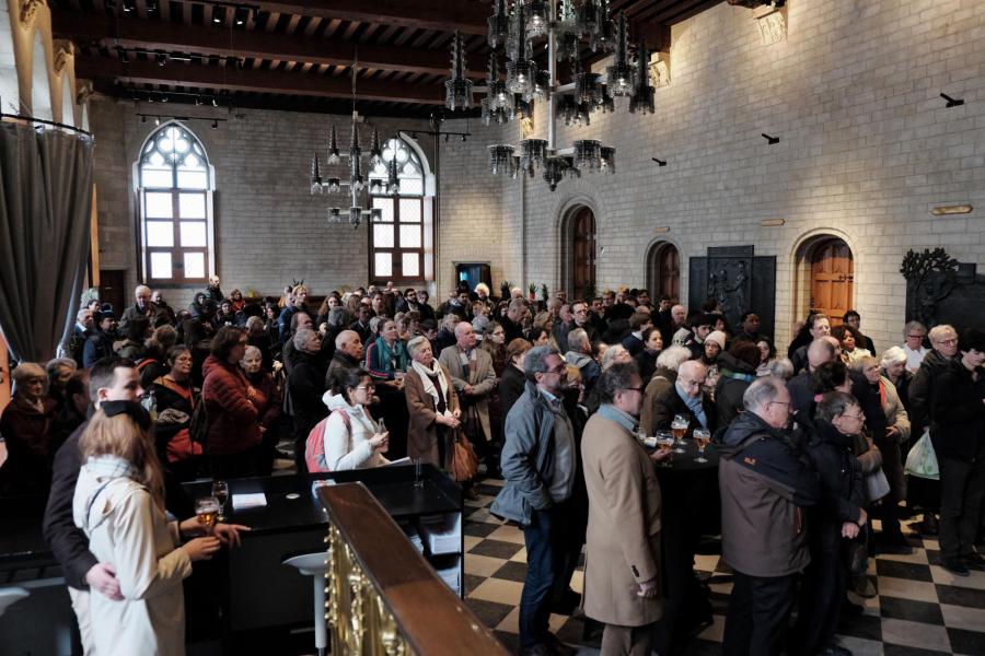 Receptie in de wandelzaal van het stadhuis naar aanleiding van de zoneviering in de Sint-Pieterskerk © Pastorale zone Leuven aan de Dijle