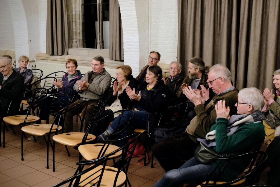 Geertruicafé met prof. Bénédicte Lemmelijn, decaan van de faculteit Theologie en Religiewetenschappen van de KU Leuven en lid van de Pauselijke Bijbelcommissie © Pastorale zone Leuven aan de Dijle