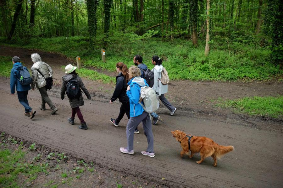 Op bedevaart van Sint Kwinten in Leuven naar Onze Lieve Vrouw van Basse-Wavre 2024 © Pastorale zone Leuven aan de Dijle