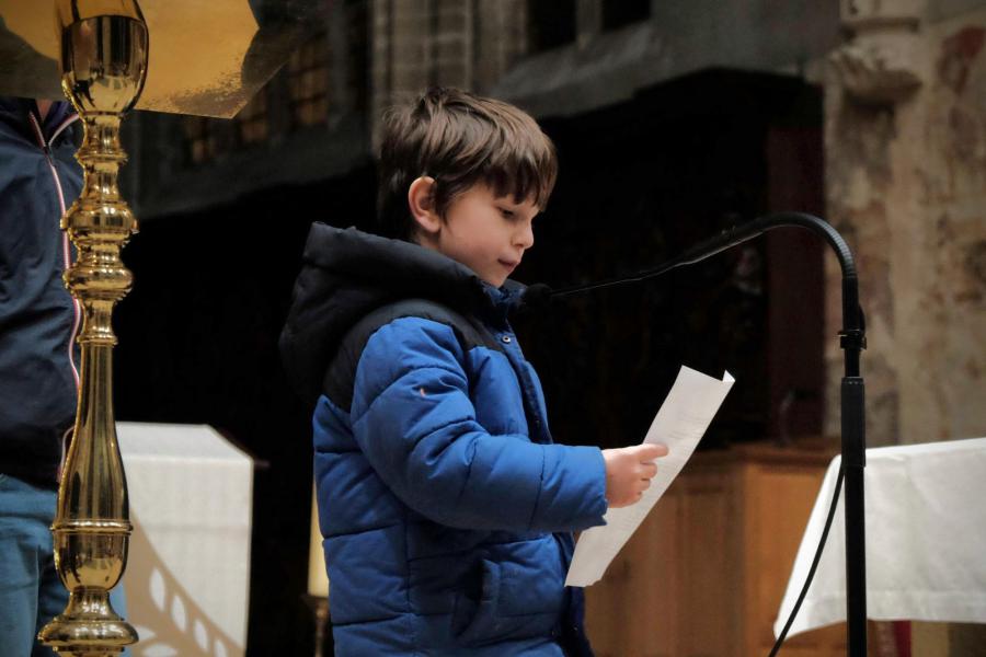 Kinderkerstviering in de Sint-Kwintenskerk 2025 © Pastorale zone Leuven aan de Dijle