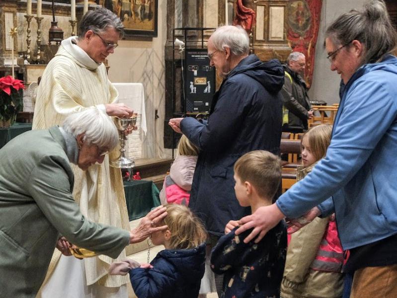 Kinderkerstviering in de Sint-Kwintenskerk 2025 © Pastorale zone Leuven aan de Dijle