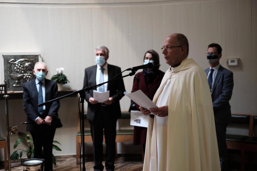 Beeld van Onze-Lieve-Vrouw-ter-Koorts plechtig ingehuldigd in de Mariakapel © Pastorale zone Leuven aan de Dijle