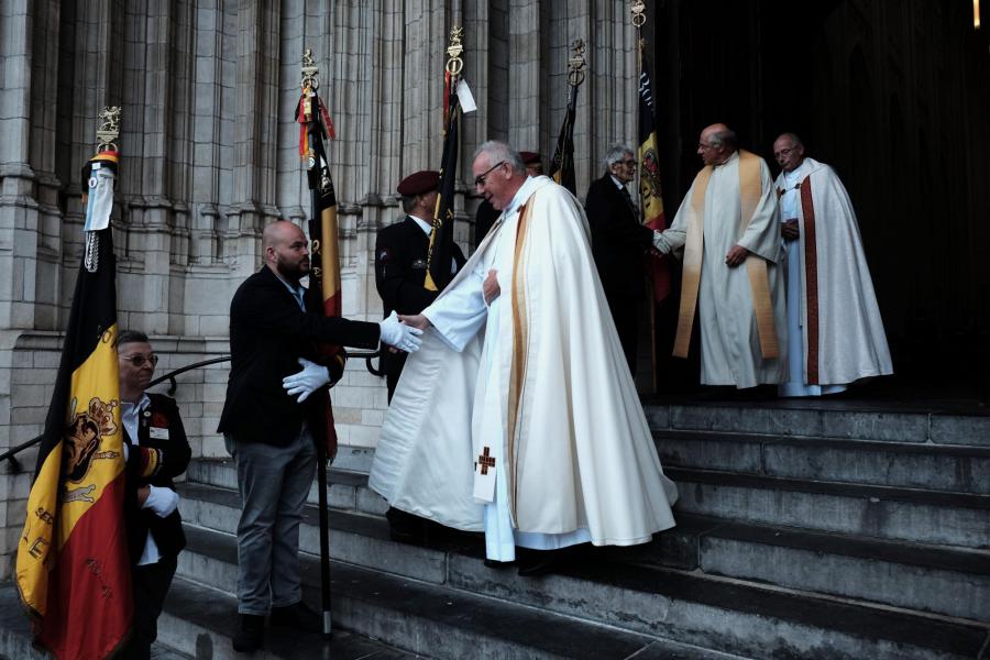 Deken Patrick Maervoet, dominee Ernst Veen en pastoor Ger-Jan Bruins – Te Deum 2023 © Pastorale zone Leuven aan de Dijle