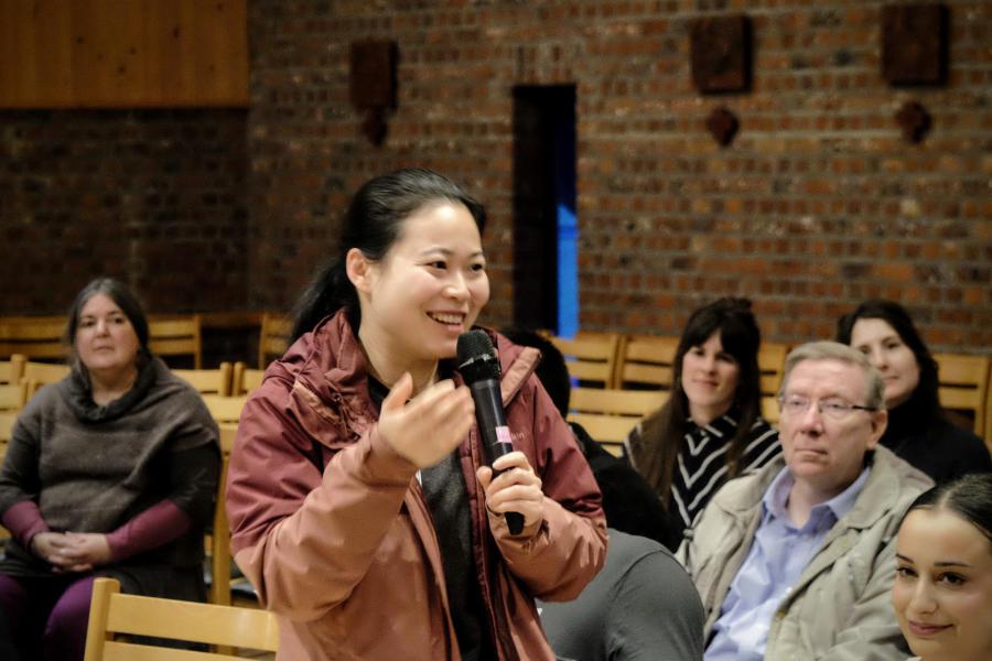 De Leuvense en Kraainemse catechumenen samen met bisschop Vanhoutte © Pastorale zone Leuven aan de Dijle