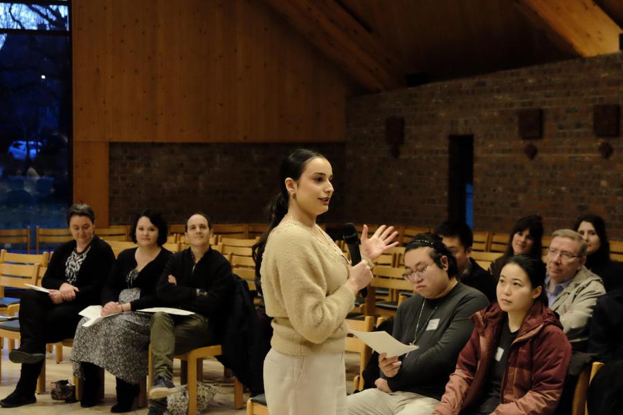 De Leuvense en Kraainemse catechumenen samen met bisschop Vanhoutte © Pastorale zone Leuven aan de Dijle