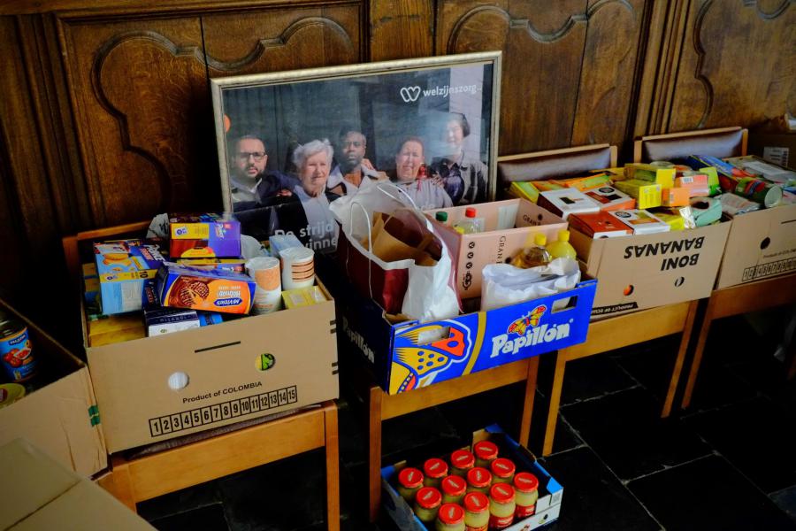 Ophaling goederen solidariteitstafel 2023 © Pastorale zone Leuven aan de Dijle