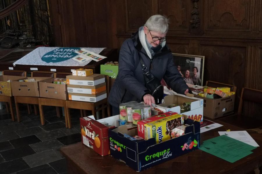Ophaling goederen solidariteitstafel 2023 © Pastorale zone Leuven aan de Dijle