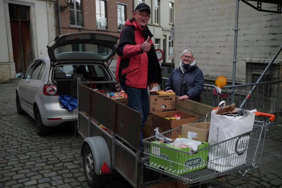 Ophaling goederen solidariteitstafel 2023 © Pastorale zone Leuven aan de Dijle