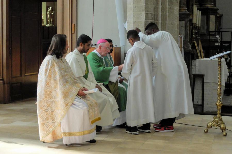 De feestelijke eucharistieviering voorgegaan door hulpbisschop Vanhoutte © Pastorale zone Leuven aan de Dijle