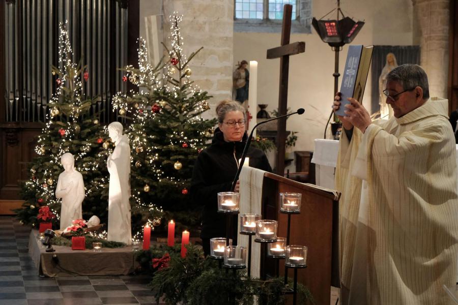 Eucharistieviering vóór de traditionele nieuwjaarsreceptie in Sint Geertrui 2024 © Pastorale zone Leuven aan de Dijle