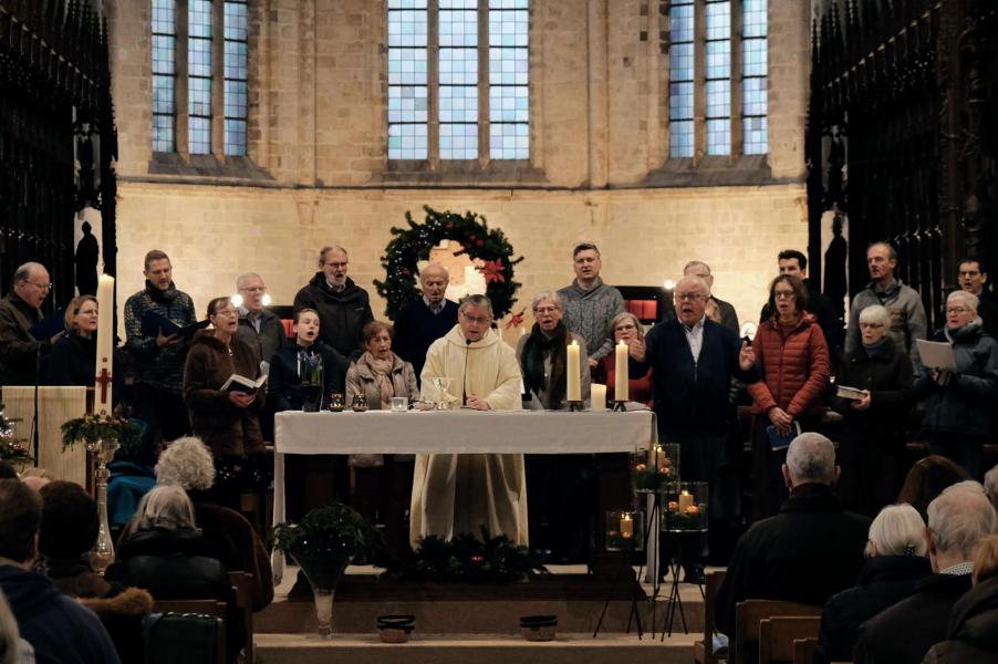 Eucharistieviering vóór de traditionele nieuwjaarsreceptie in Sint Geertrui 2024 © Pastorale zone Leuven aan de Dijle