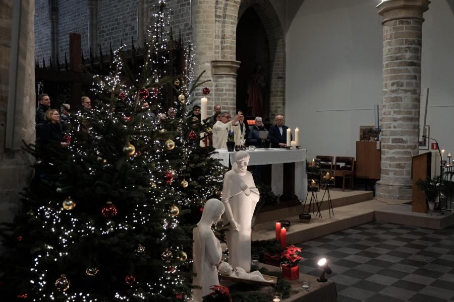 Eucharistieviering vóór de traditionele nieuwjaarsreceptie in Sint Geertrui 2024 © Pastorale zone Leuven aan de Dijle
