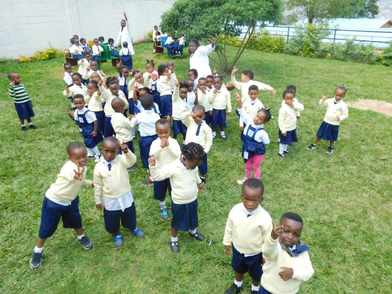 Het nieuwe kleuterschooltje in Kigali © zrs Bernardinnen