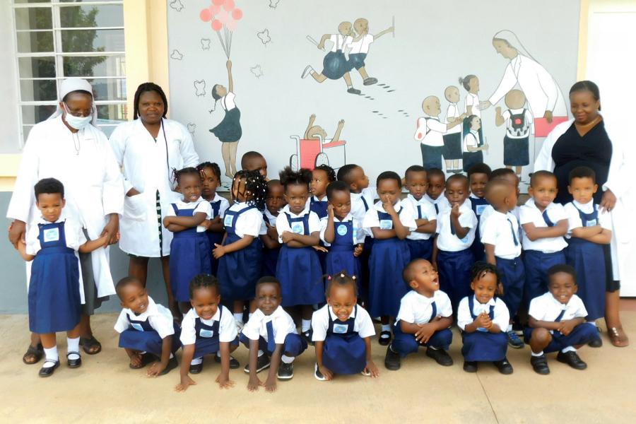 Het nieuwe kleuterschooltje in Kigali © zrs Bernardinnen