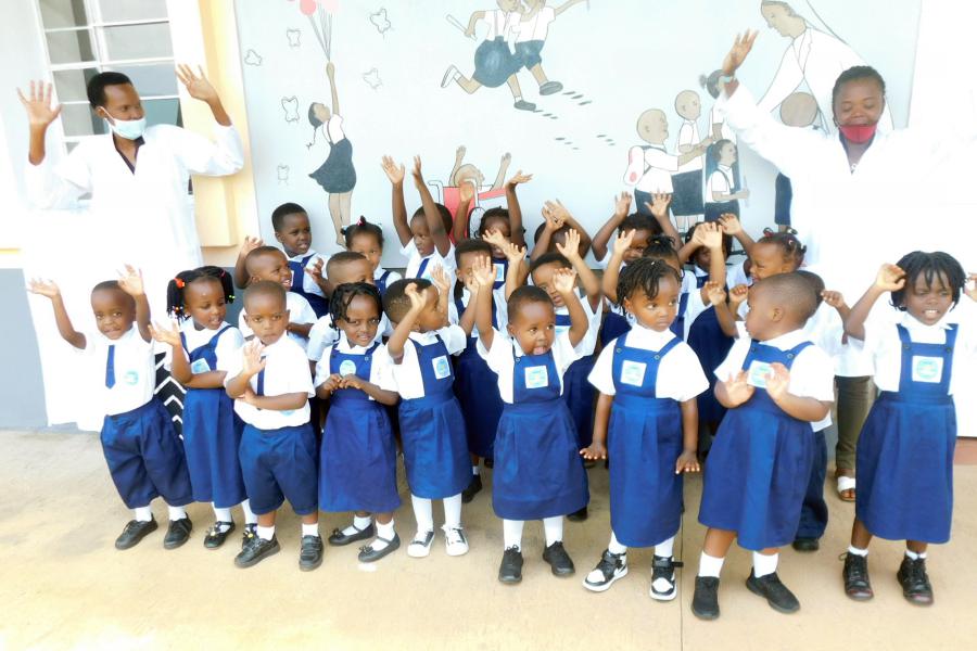 Het nieuwe kleuterschooltje in Kigali © zrs Bernardinnen