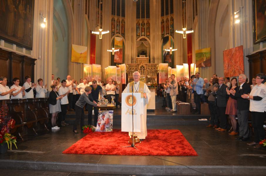 Dag op dag 20 jaar geleden werd mgr. Hoogmartens tot bisschop gewijd. Ook dat jubileum werd gevierd. © Persdienst bisdom Hasselt