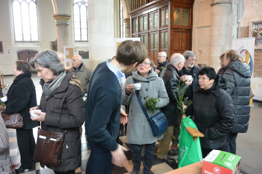 Koffiestop na de Mis in Keiem van palmzondag 25 maart 2018 