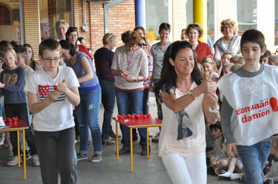Damiaan in volle actie in de vrije school de Ark 