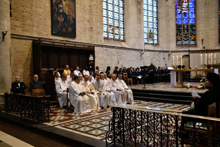 Mis "Tien jaar paus Franciscus" in O-L-V. ter Kameren in Brussel © Nicole Hertoghs