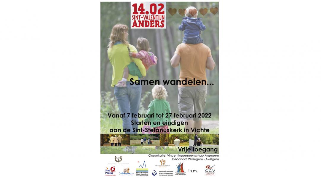 Sint-Valentijn Anders Wandeling 2022 © Decanaat Waregem-Avelgem