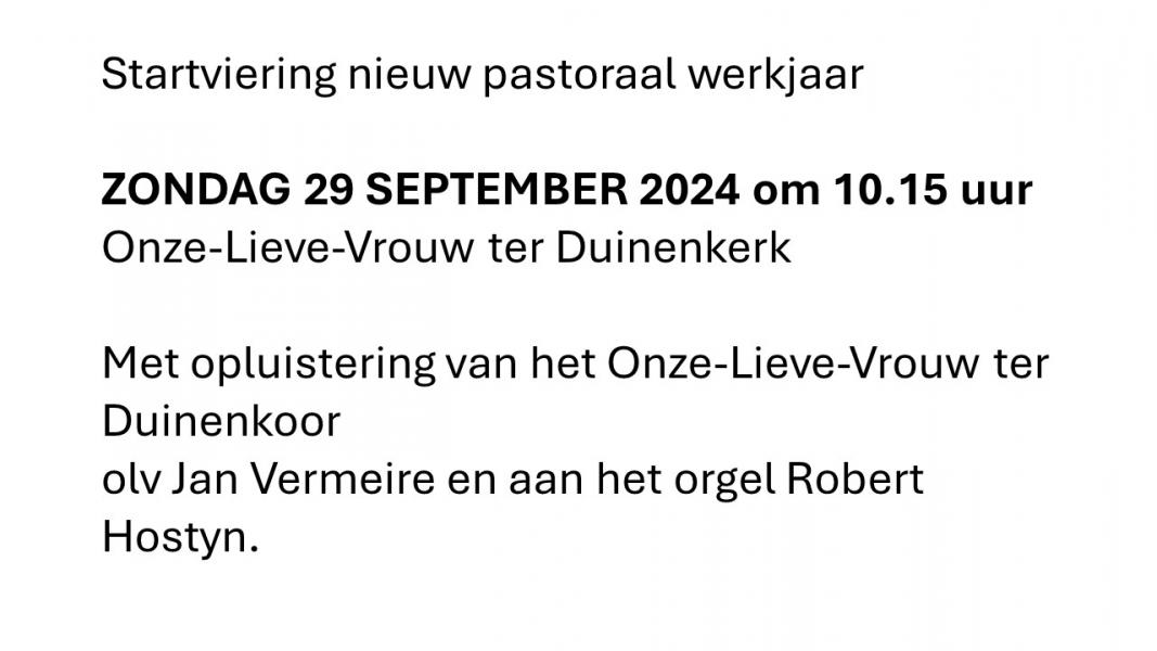 Startviering van het nieuwe werkjaar 