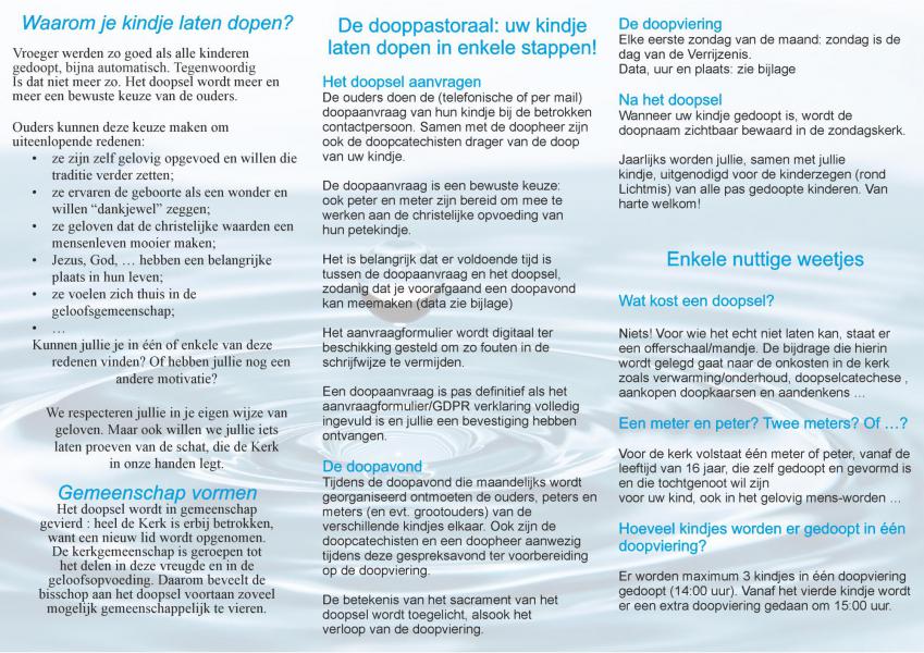 Doopfolder achterzijde  © Federatie Alken 