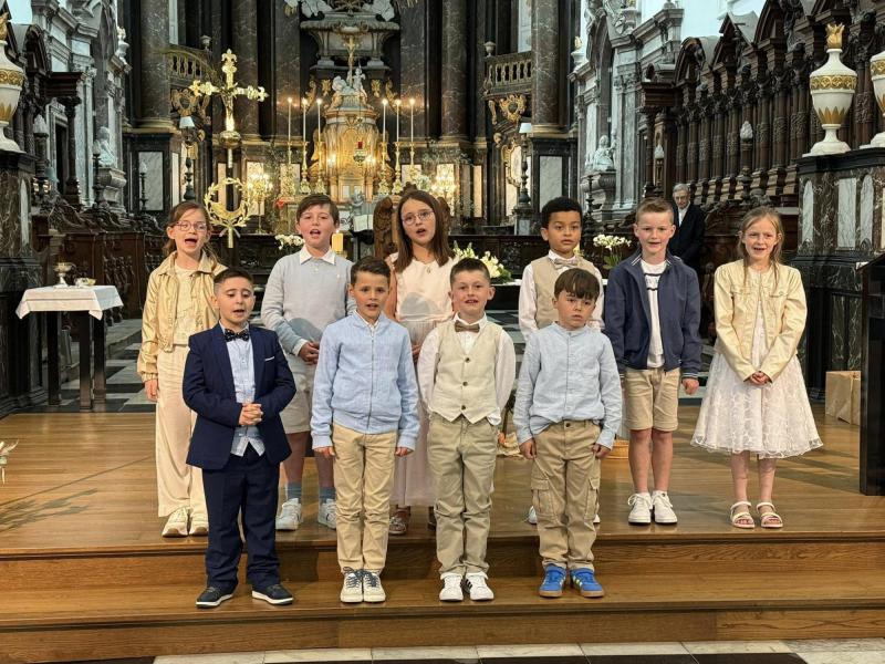 Eerste Communicanten uit Hartencollege Basisschool Onderwijslaan Ninove op 13 mei 2026 © Alexander Vandaele