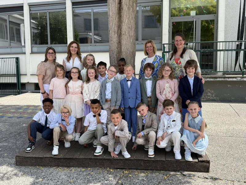Eerste Communicanten uit Hartencollege Basisschool Weggevoerdenstraat Ninove op 23 mei 2026 © Alexander Vandaele