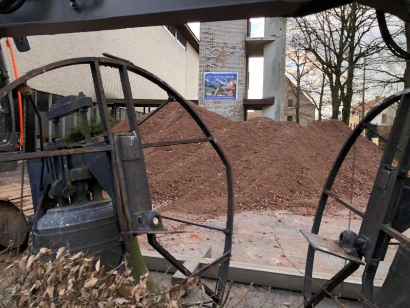 Afbraak kerktoren O.-L.-Vrouw Ten Hemel Opgenomen Eeklo Oostveld © Jan Vermeire