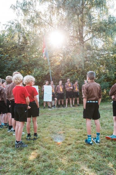 Chirojongens op bivak in St. Niklaas 