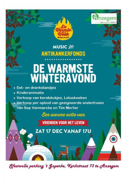 flyer van de ‘Warmste Winteravond’ 