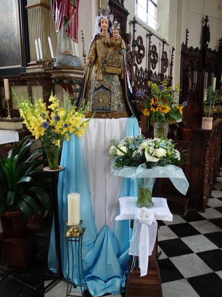 Mariabeeld in de Sint-Gertrudiskerk in Bovekerke © Follet Jozef