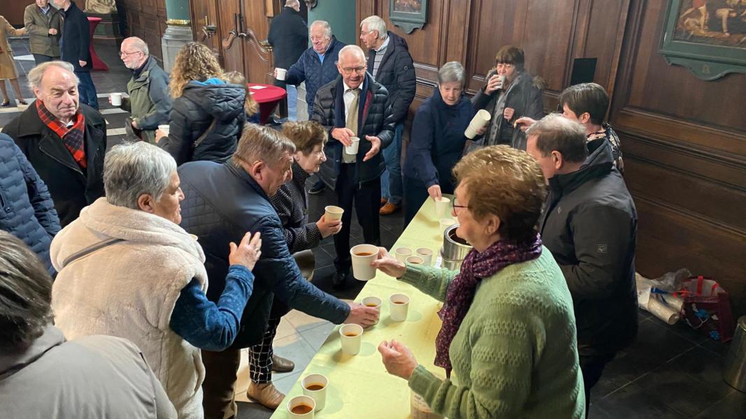 Verkoop van soep ten voordele van Broederlijk Delen in Beernem 