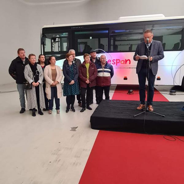 Inzegening nieuwe Driespan-autobus 